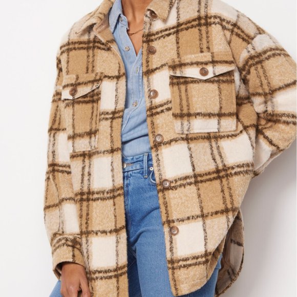 Good American Jackets & Blazers - NWT Good American Plaid Shacket